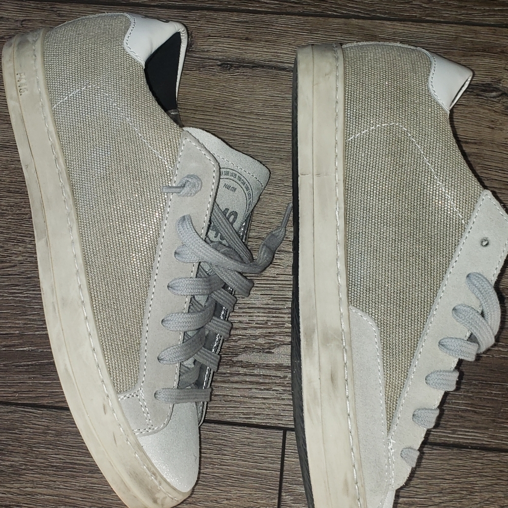 P448 White and Gray Sneakers - Picture 2 of 5